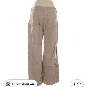 Evereve Taupe Linen Trousers